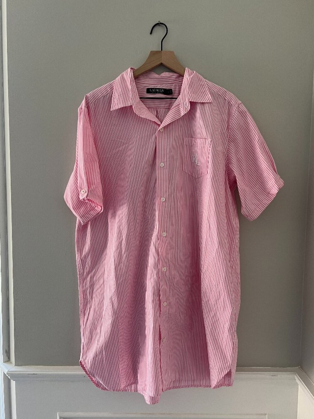 Lauren Ralph Lauren ALTERED Signature "Long" Sleeve His Shirt Sleepshirt